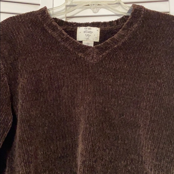 One Step Up CHENILLE Cropped Sweater S - Picture 2 of 11